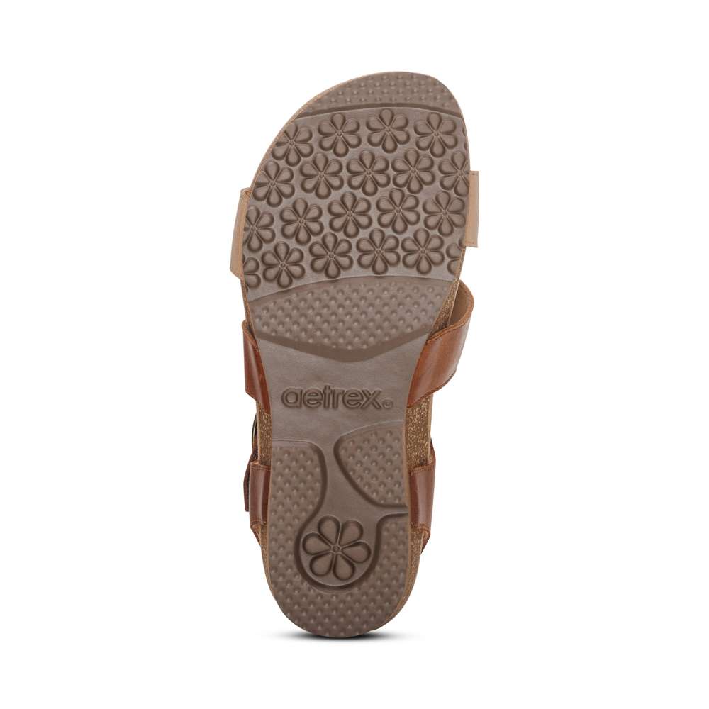 Lilly Strapped Sandal - Walnut