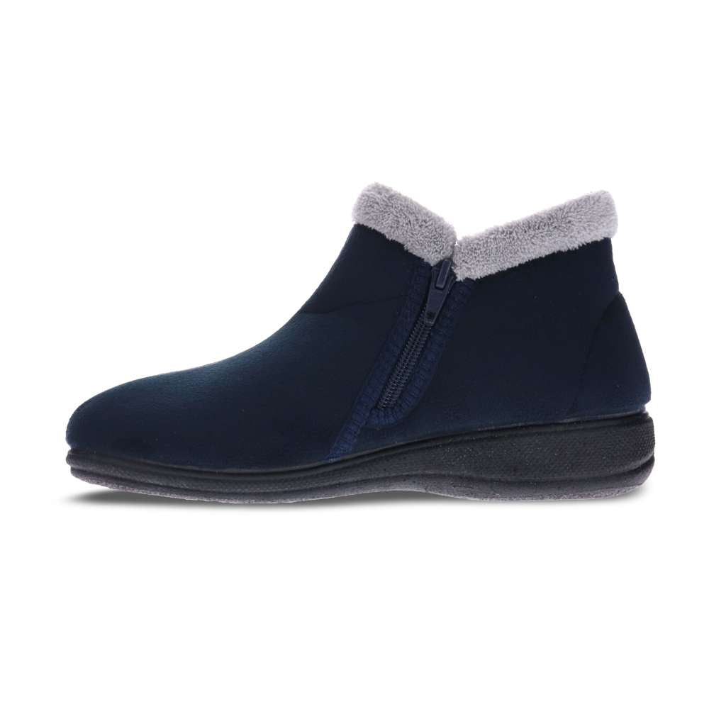 Dahlia Slipper - Navy