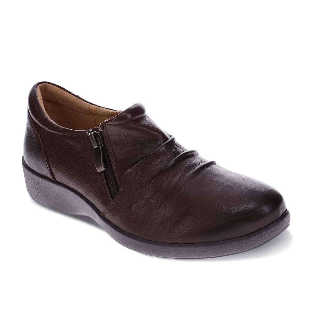 Katina Zip Loafer - Chocolate