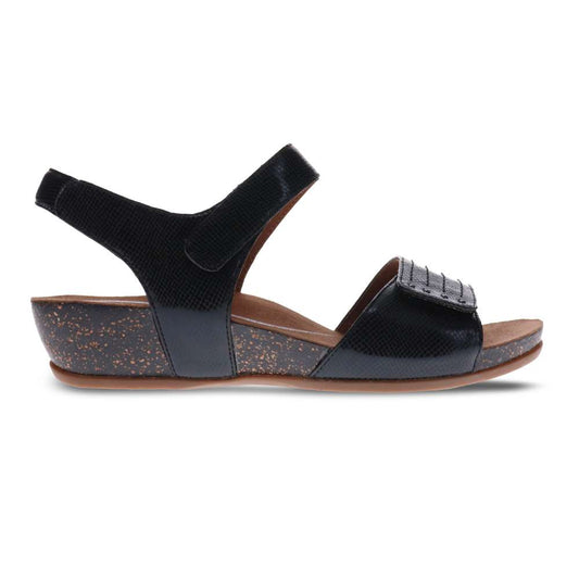 Jasmin Adjustable Wedge - Black Snake