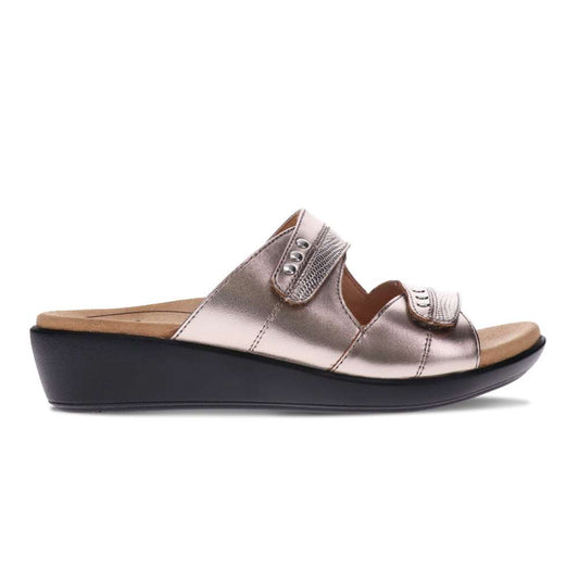 Toni Adjustable Slide Sandal - Pewter