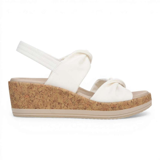 Riley Slingback Wedge - Bright White