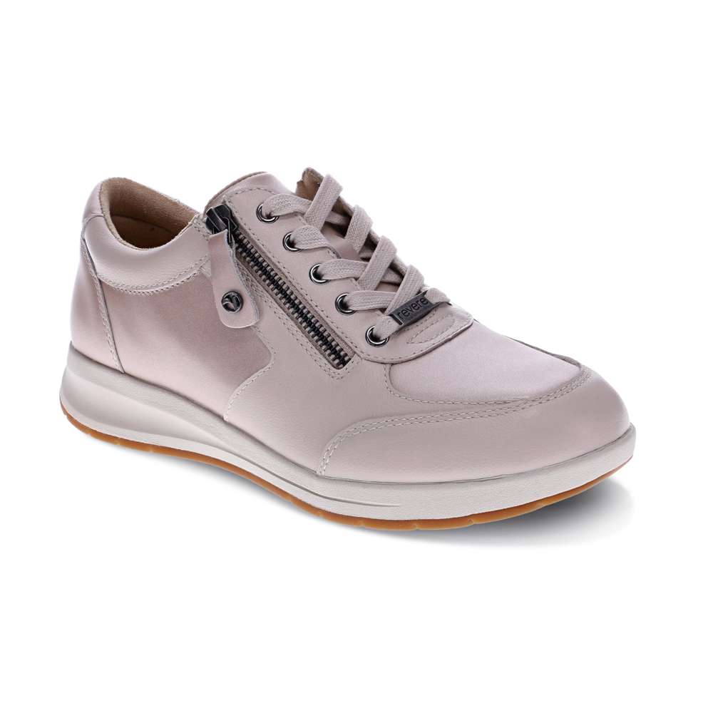 Boston Zip Sneaker - Champagne/Pebble
