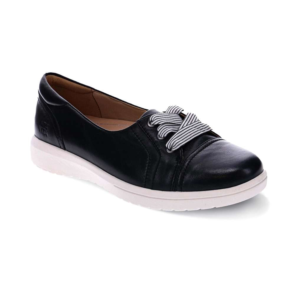 Bridgette Slip-On Sneaker - Black Leather