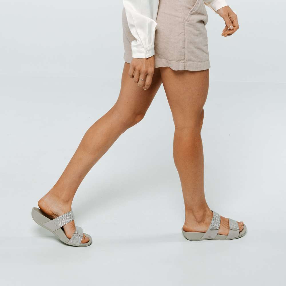Avoca Slide Sandal - Silver