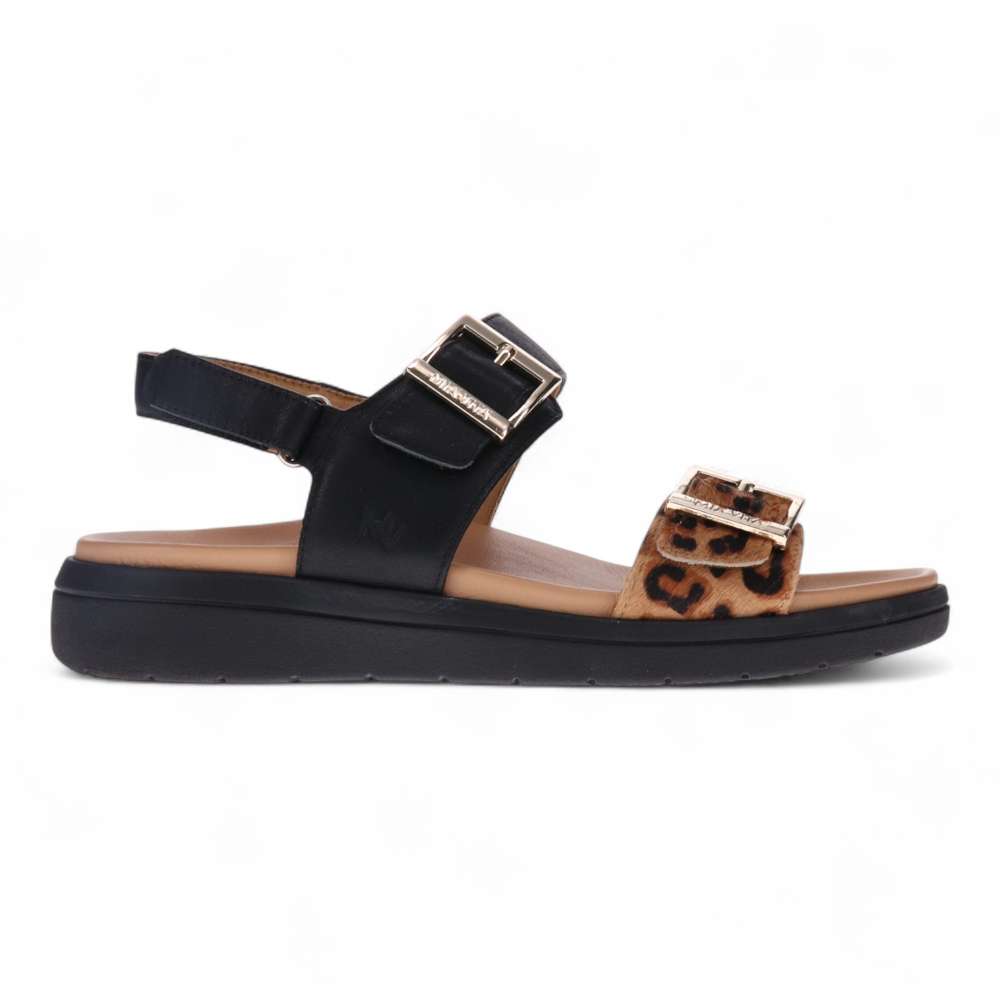 Bettina Sandal - Black Leopard