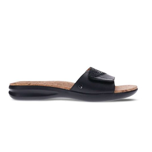 Macau II Slide Sandal - Black Lizard