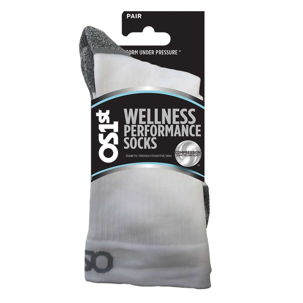 No Show Wellness Performance Sock (WP4) - White