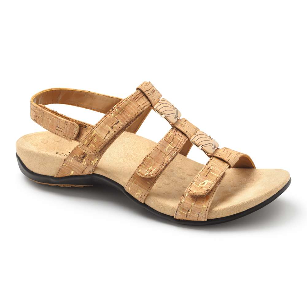 Amber Adjustable Sandal - Gold Cork