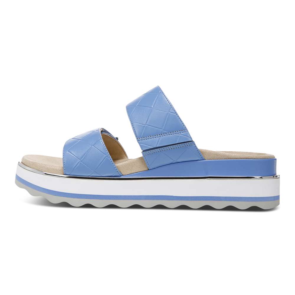 Brandie Flatform Slide Sandal - Azure