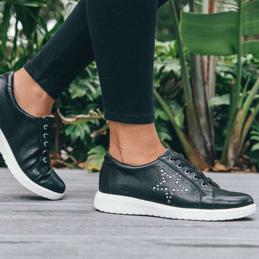 Lifestyle image for Basha Lace-Up Casual Sneaker - Black