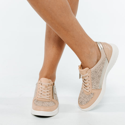 Lifestyle image for Baxley Sneaker - Sand Multi