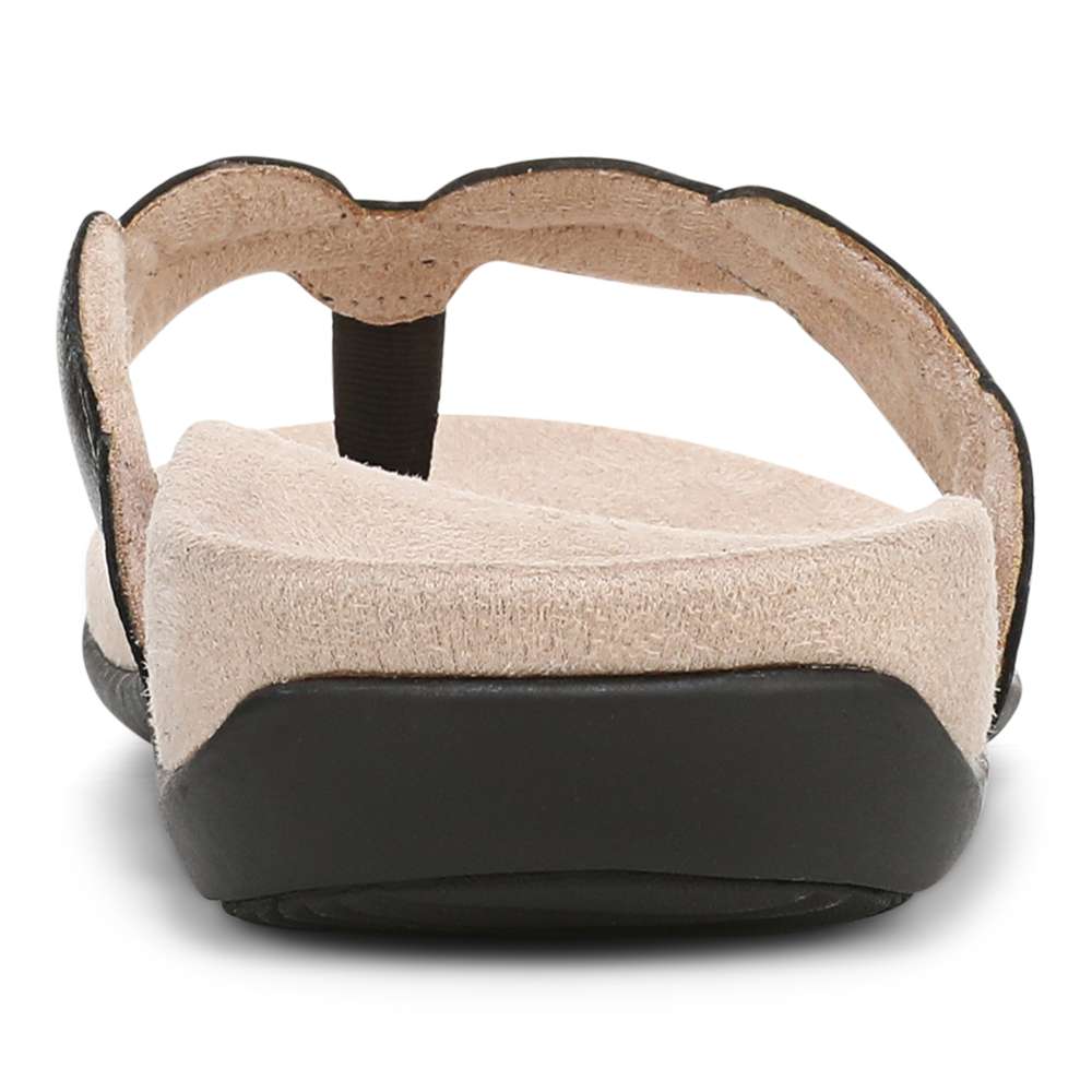 Bella Braid Toe Post Sandal - Black