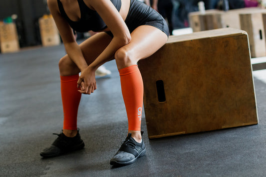 Lifestyle image for Sports Calf Compression Sleeve  (CS6) - Orange