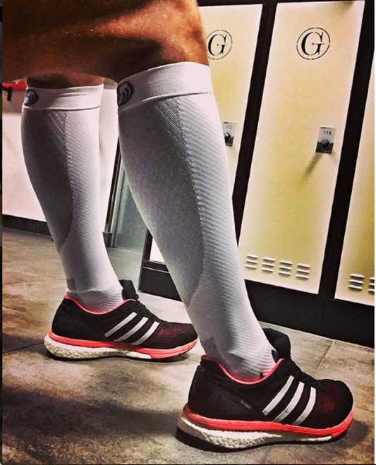 Lifestyle image for Sports Compression Leg Sleeve (FS6+) - White