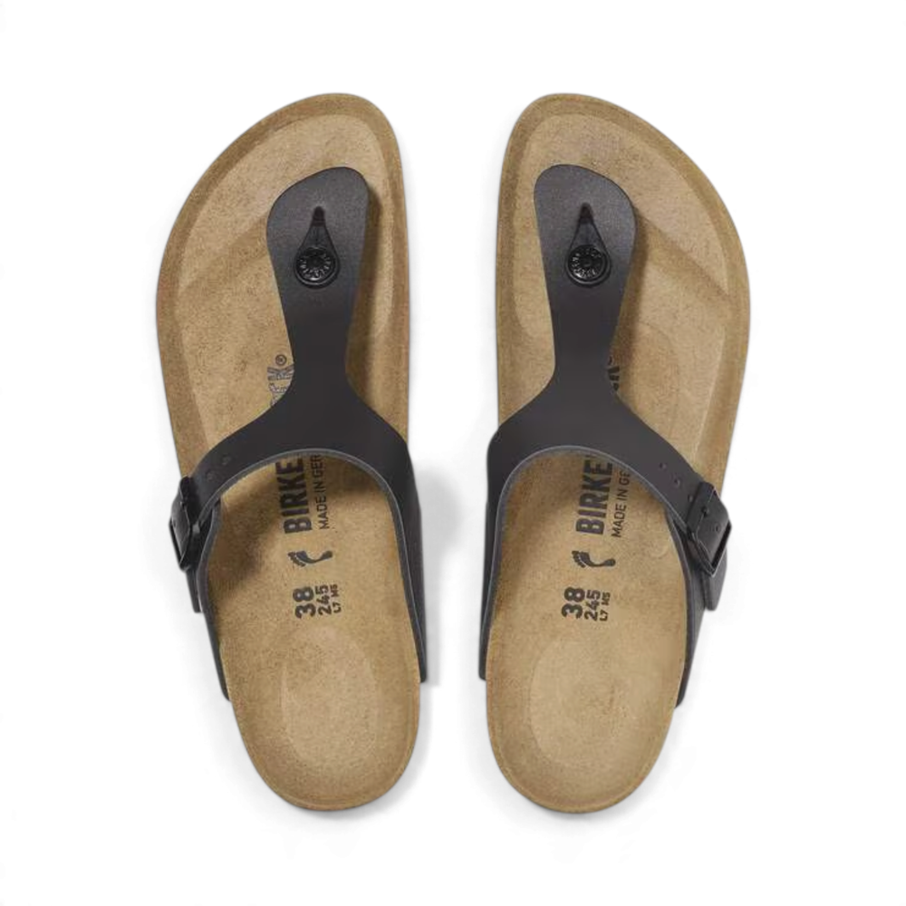 Gizeh Sandal - Black Leather