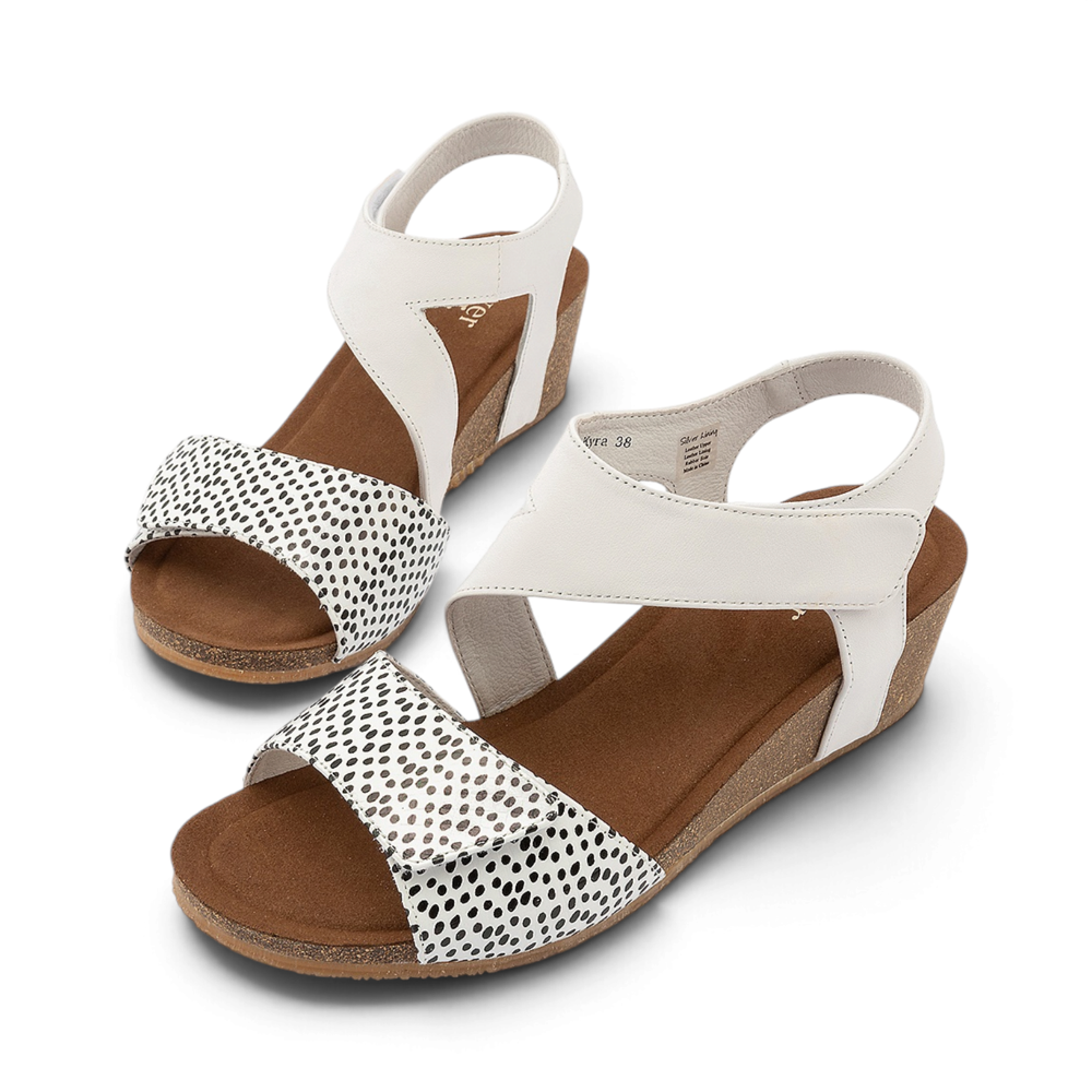 Kyra Combo Wedge - White