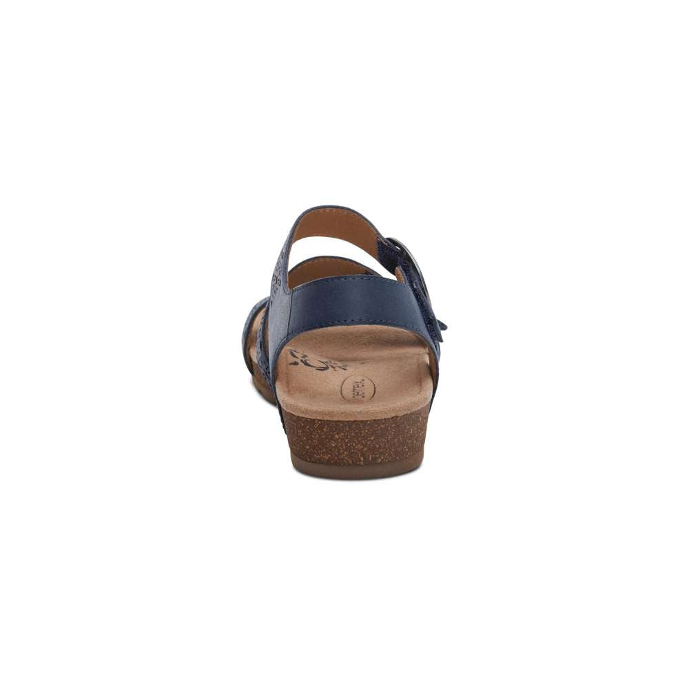 Lilly Strapped Sandal - Navy Cutout