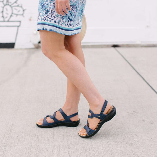 Lifestyle image for Miami Adjustable Sandal - Blue French
