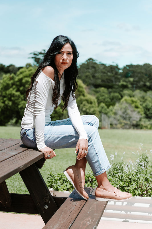 Lifestyle image for Remi Casual Slip on - Dark Red