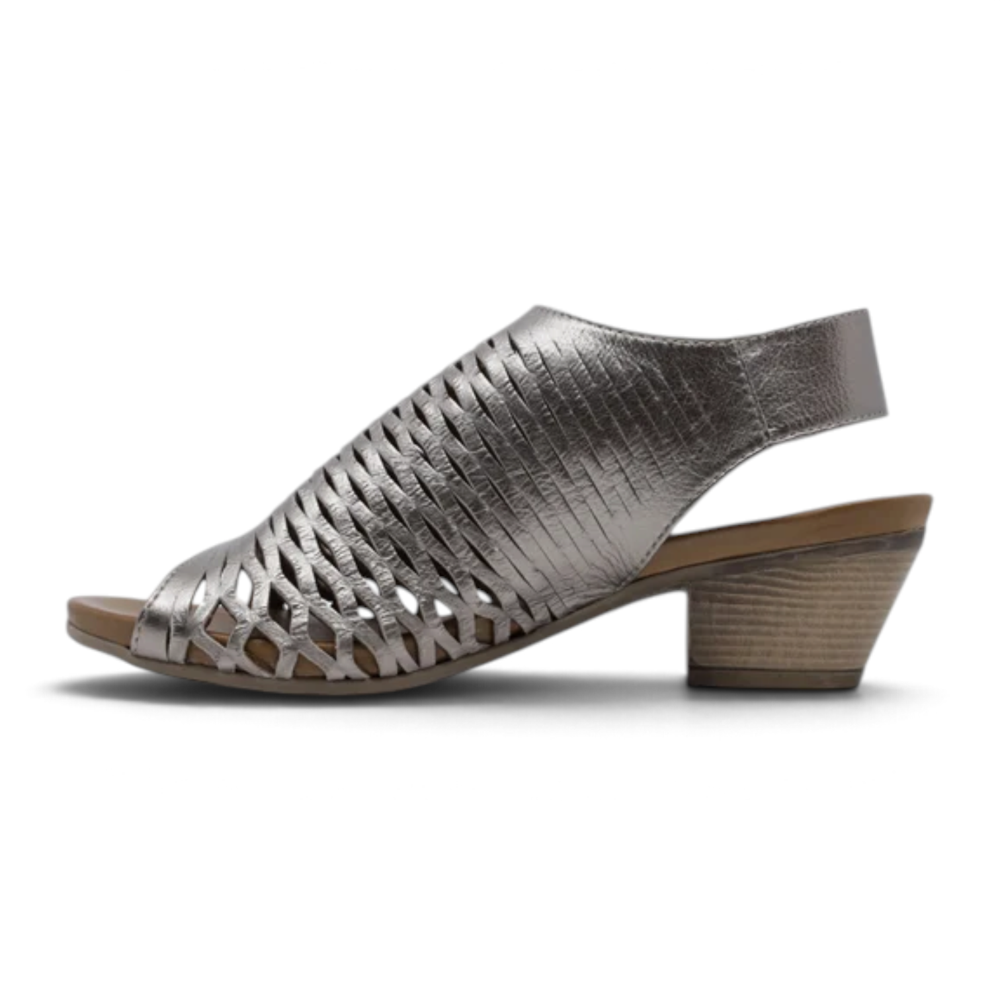 Ruby Sandal - Pewter Metallic