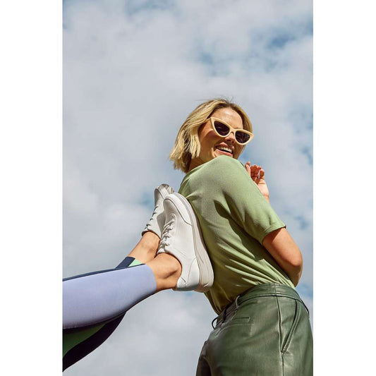 Lifestyle image for Times Square Lace-Up Casual Sneaker - White