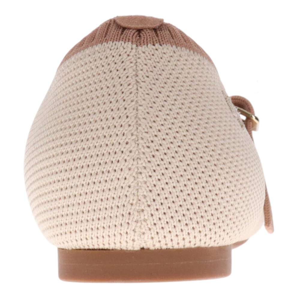 Violet Mary-Jane Flats - Almond