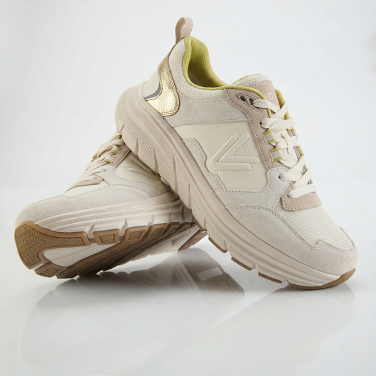 Lifestyle image for Walk Max Skyline Mesh Sneaker - Ivory Gold