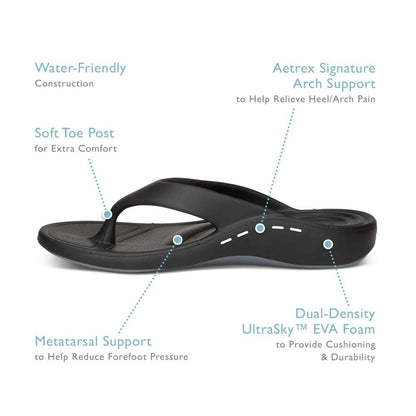 Maui Women's Toe Post Sandal - Metallic Pink