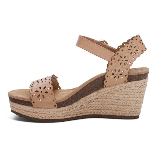 Sydney Espadrille Wedge - Sand Cutout