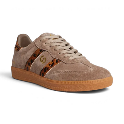 2001 Parallel Casual Sneaker - Walnut/Leopard Suede