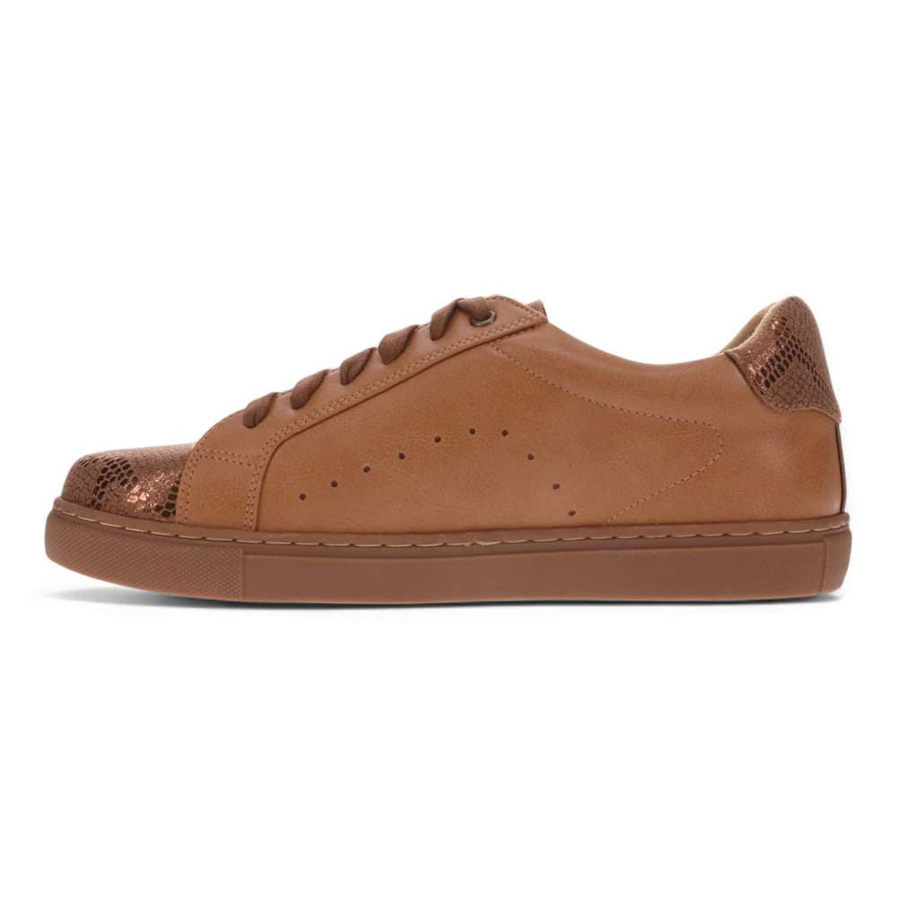 Cleo Zip Casual Sneaker - Tan