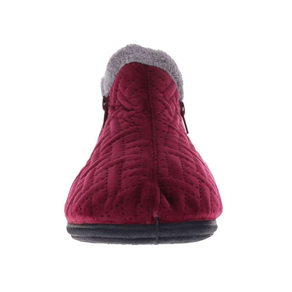 Dahlia Quilt Slipper - Wine