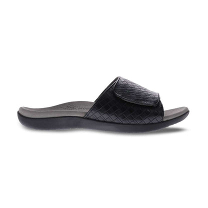 Samos Weave Slide Sandal - Black