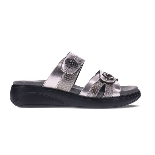 Sarah Slide Sandal - Pewter