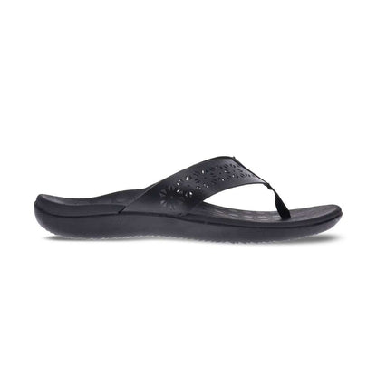 Spangle Toe Post Sandal - Black