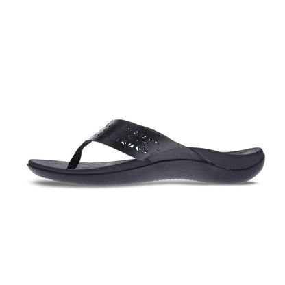 Spangle Toe Post Sandal - Black