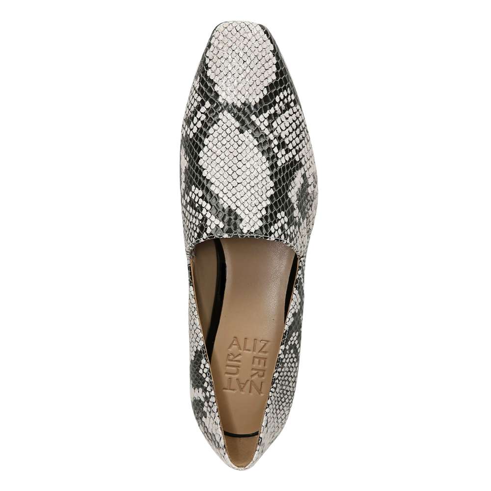 Collette Loafer - Black/White Snake