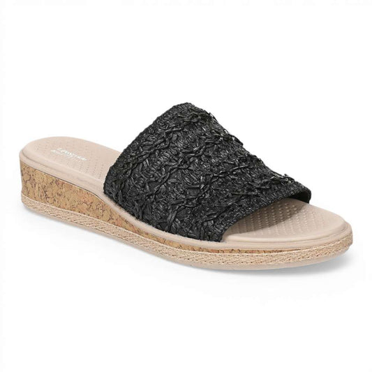 Breezy Wedge Sandals - Black