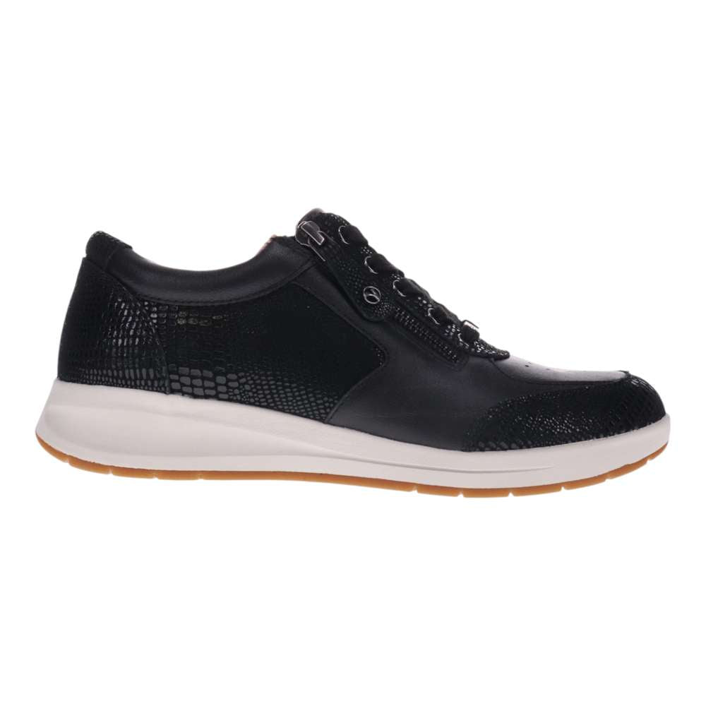 Boston Zip Sneaker - Black Punched