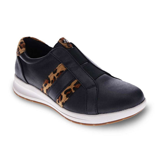 Bruges Slip-On Sneaker - Onyx/Leopard
