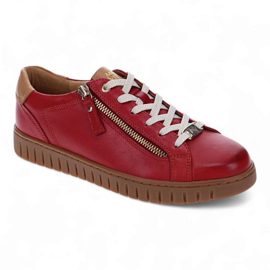 Luna Zip Casual Sneaker - Ruby Red