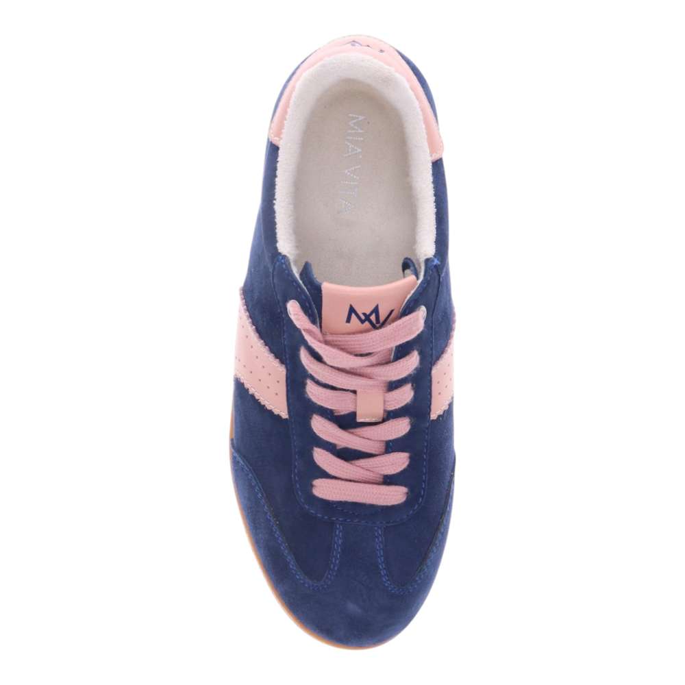 Ramona II Casual Lace-Up Sneaker - Royal Blue/Blush