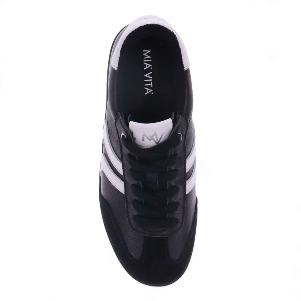 Ramona Lace-Up Casual Sneaker - Black/White