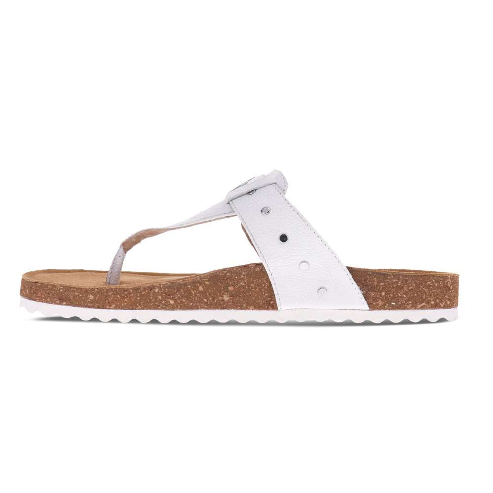 Brenda Toe Post Sandal - White