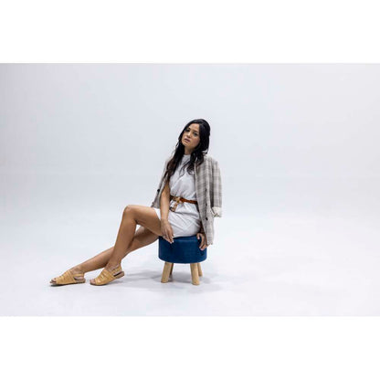 Mandy Flat Sandal - Almond