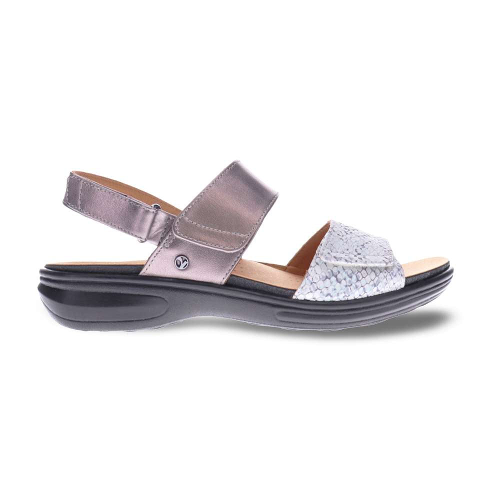 Como Adjustable Sandal - Teal Snake/Gunmetal