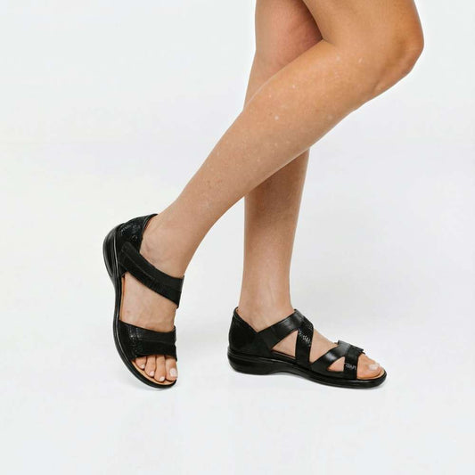 Lifestyle image for Mauritius Sandal - Black French/Lizard