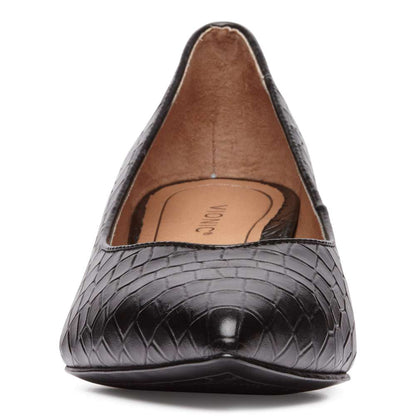 Josie Kitten Heel - Black Croc