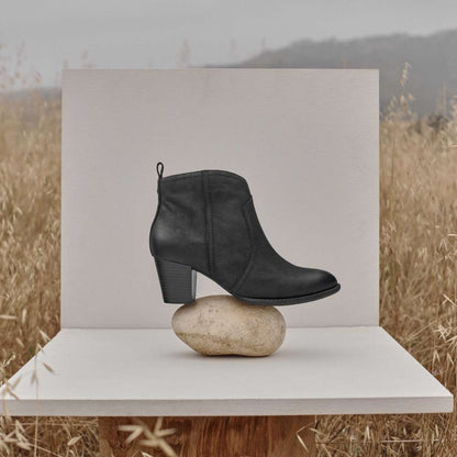 Raina Heeled Ankle Boot - Black